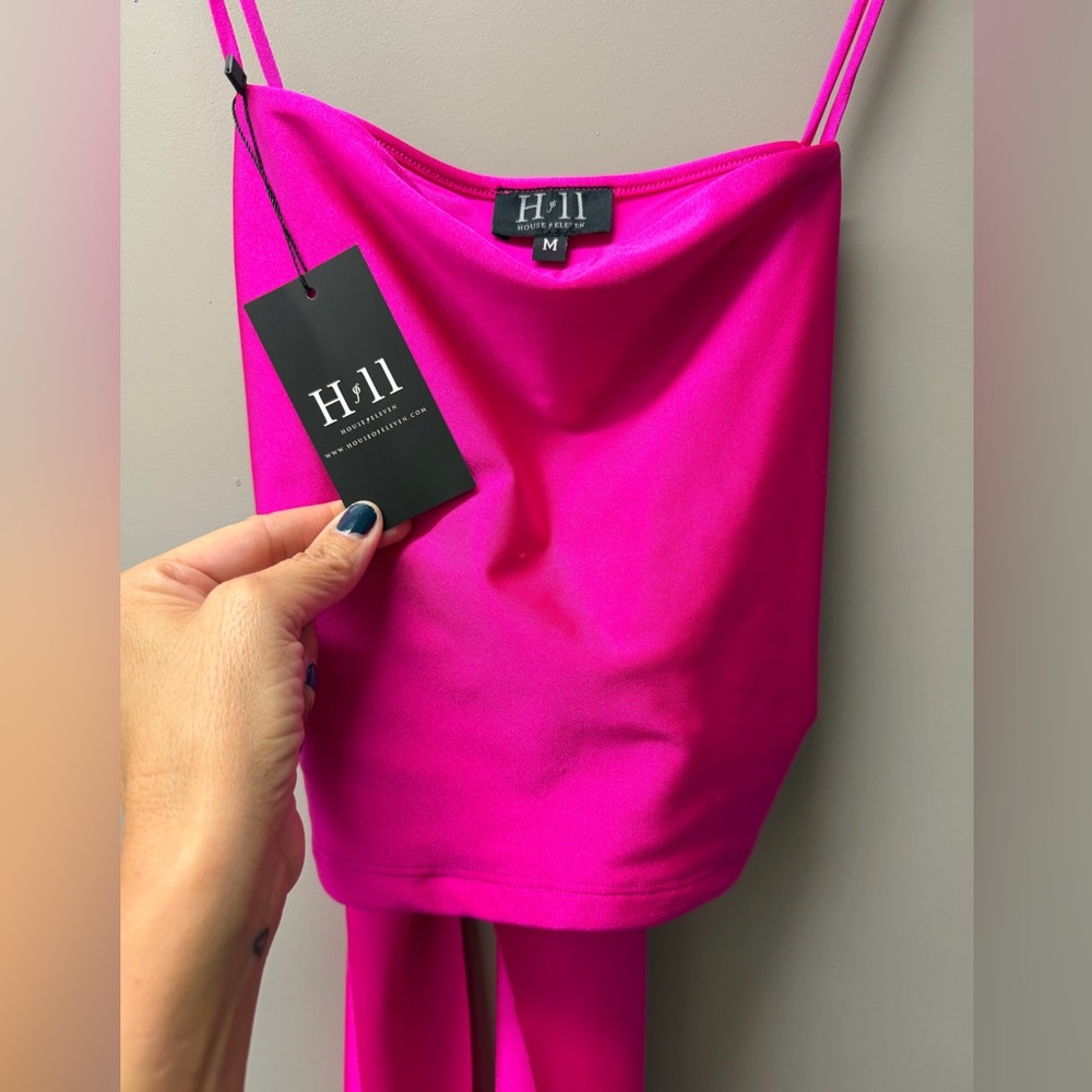 House of eleven hot pink top